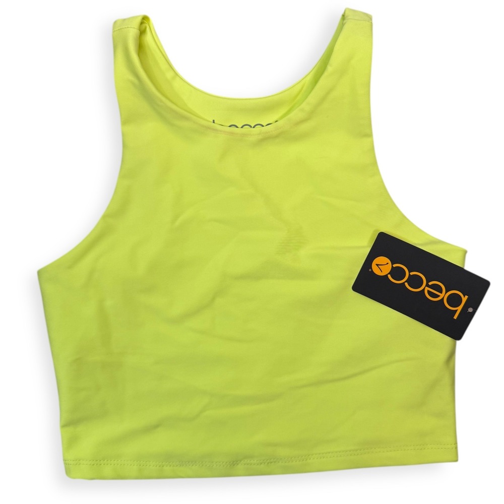 Becco Lime Green Cropped Sports Tank Size XS New With Tags